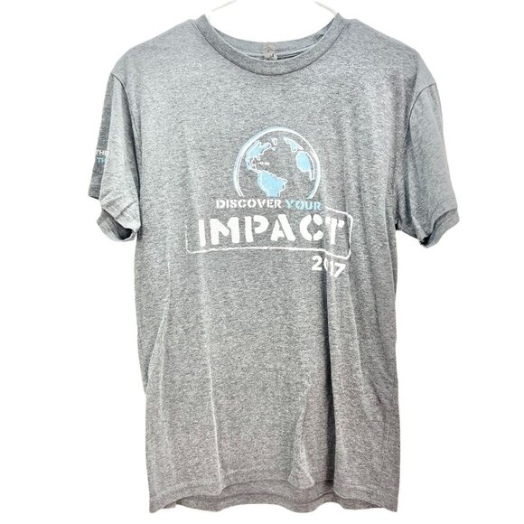 Next Level Apparel T-shirt Medium Gray Discover Your Impact 2017 Short Sleeve - Picture 1 of 7